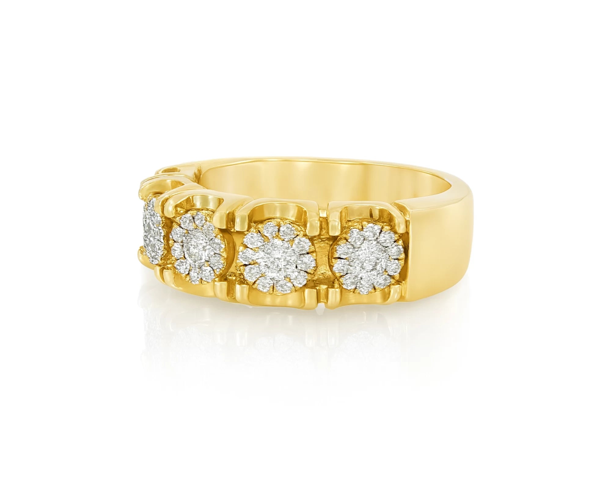 14k Gold Multi-Stone Diamond Ring with Round Brilliant Cut 2.93ct – lifestyle 246