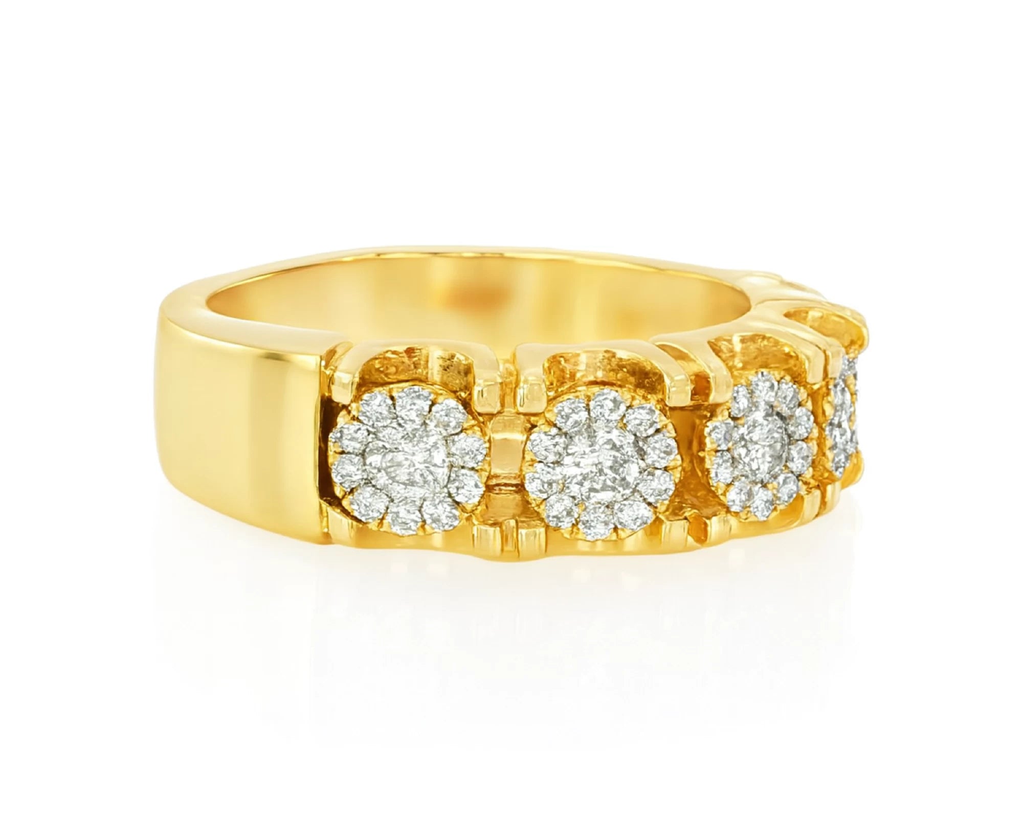 14k Gold Multi-Stone Diamond Ring with Round Brilliant Cut 2.93ct – lifestyle 249