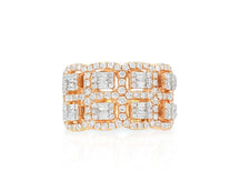 14k Gold Natural Diamond Ring with Emerald-Cut & Round Cluster Design 2.00ct