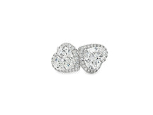 14k Heart Cut Double Halo Micropavé Engagement Ring 7.00 CT