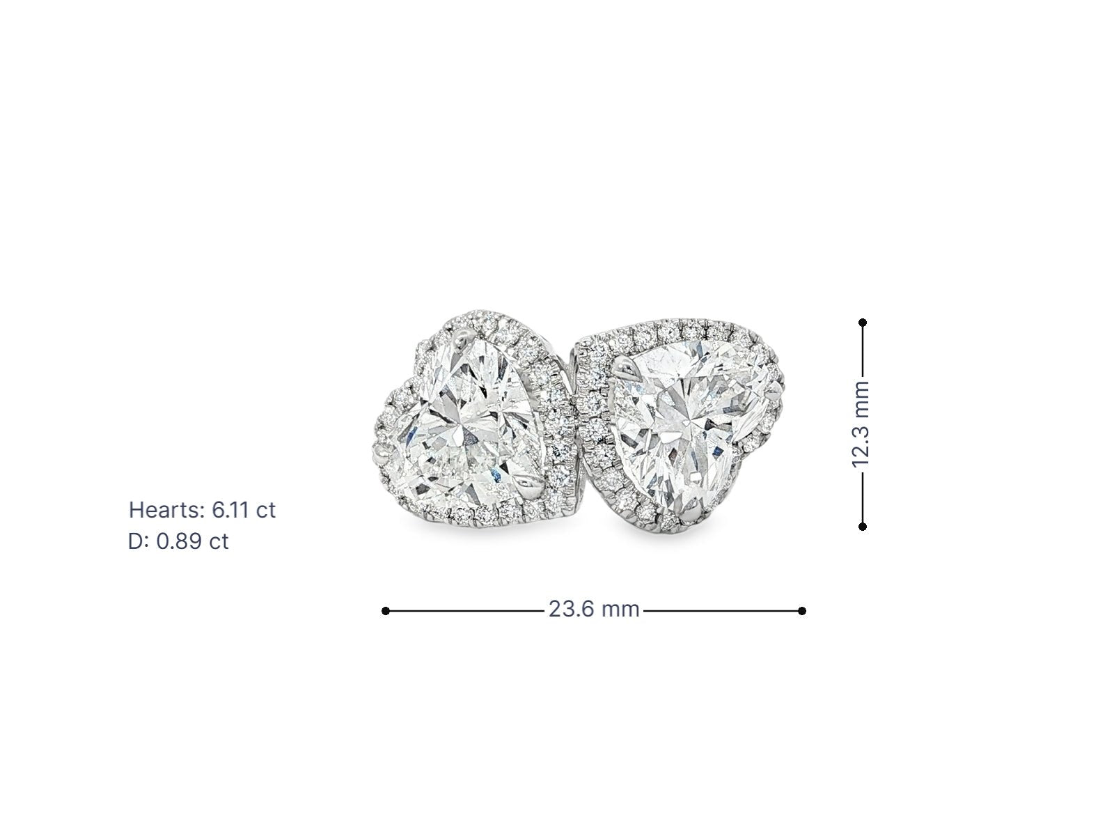 14k Heart Cut Double Halo Micropavé Engagement Ring 7.00 CT - AVI THE JEWELER