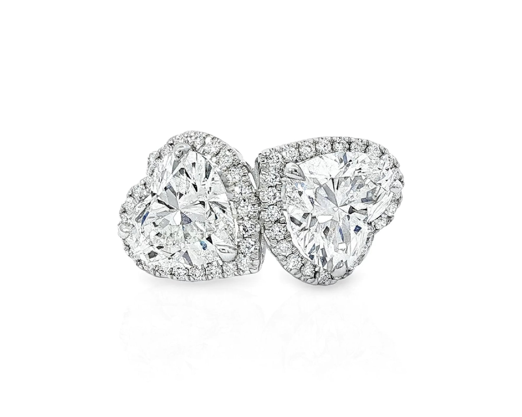 14k Heart Cut Double Halo Micropavé Engagement Ring 7.00 CT – lifestyle 1919