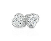 14k Heart Cut Double Halo Micropavé Engagement Ring 7.00 CT