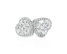 14k Heart Cut Double Halo Micropavé Engagement Ring 7.00 CT