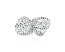 14k Heart Cut Double Halo Micropavé Engagement Ring 7.00 CT