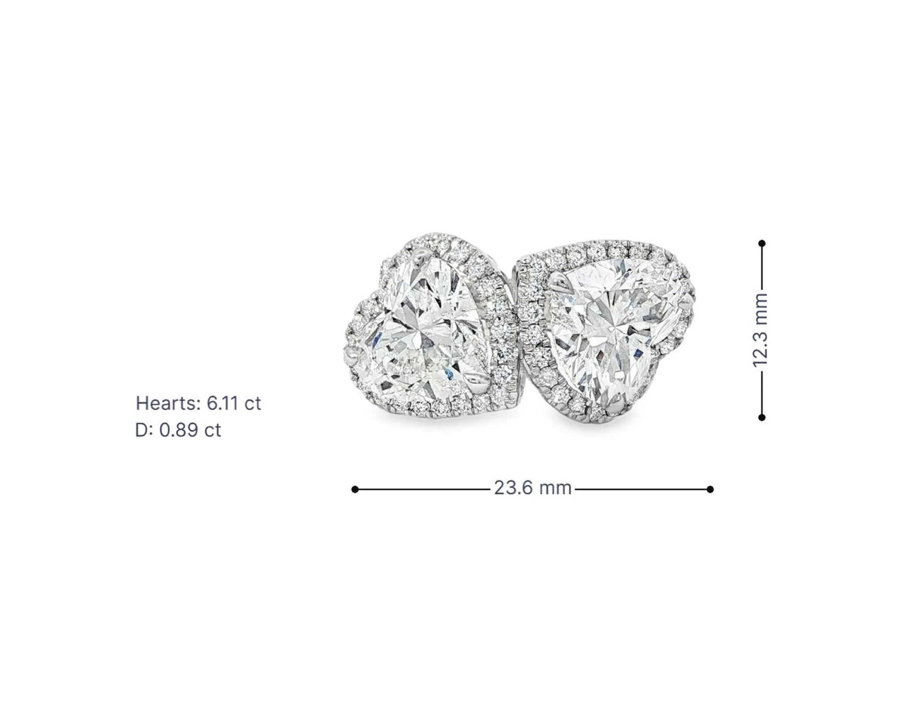 14k Heart Cut Double Halo Micropavé Engagement Ring 7.00 CT – lifestyle 3060