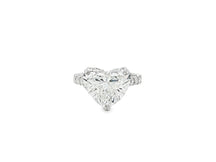 14k Heart Cut Luxe Pavé Detail Engagement Ring 5.97 CT