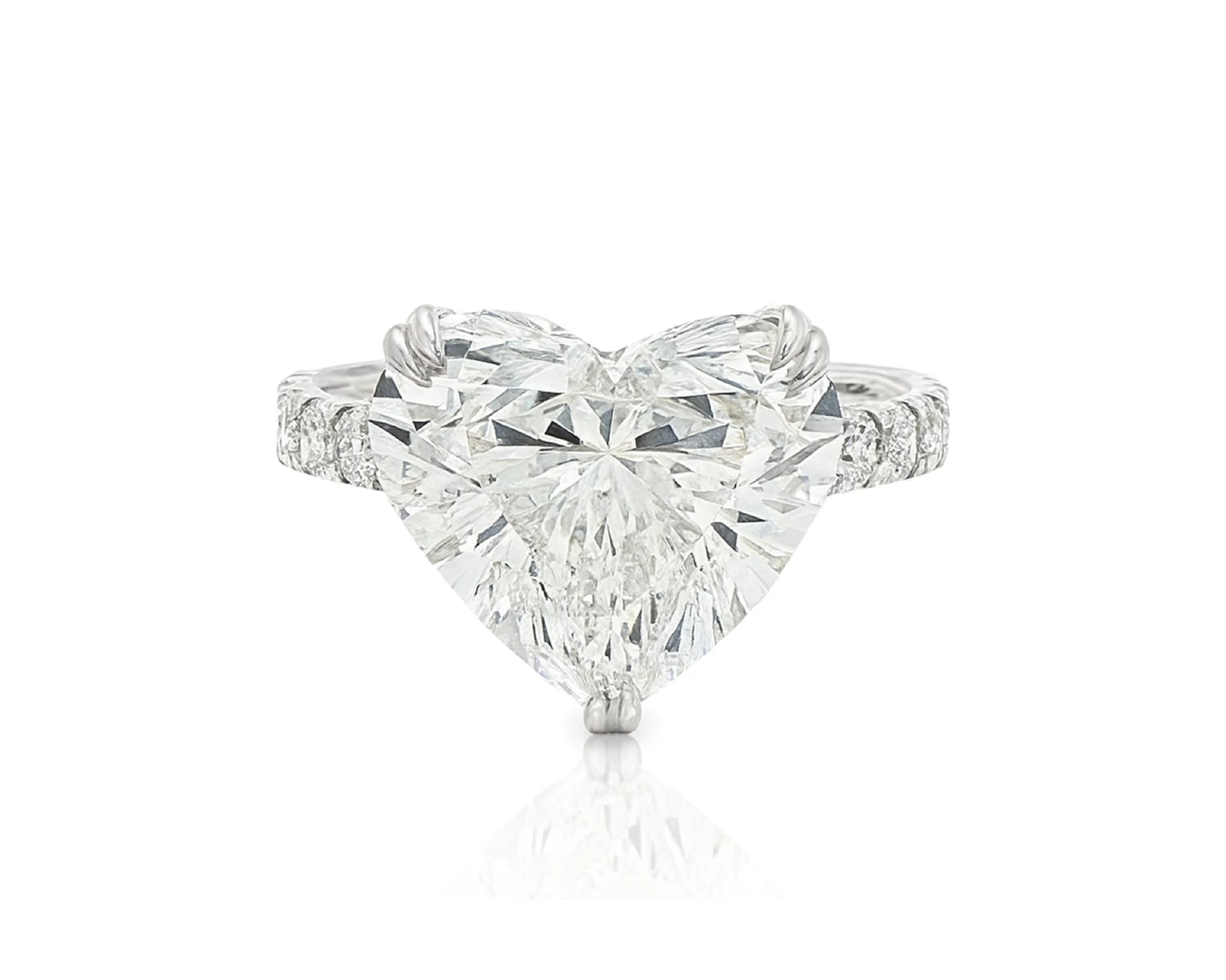 14k Heart Cut Luxe Pavé Detail Engagement Ring 5.97 CT – lifestyle 2325