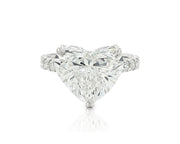 14k Heart Cut Luxe Pavé Detail Engagement Ring 5.97 CT