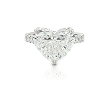 14k Heart Cut Luxe Pavé Detail Engagement Ring 5.97 CT