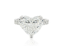 14k Heart Cut Luxe Pavé Detail Engagement Ring 5.97 CT