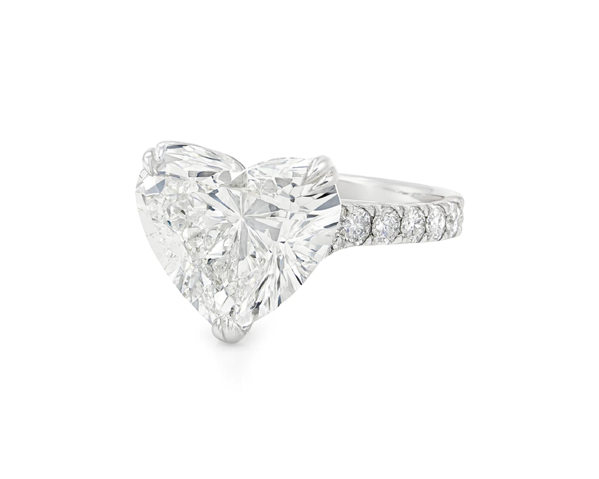 14k Heart Cut Luxe Pavé Detail Engagement Ring 5.97 CT – lifestyle 2326
