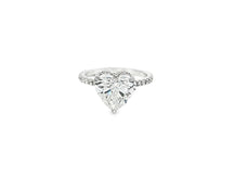 14k Heart Cut Petite Micropavé Engagement Ring 3.68 CT