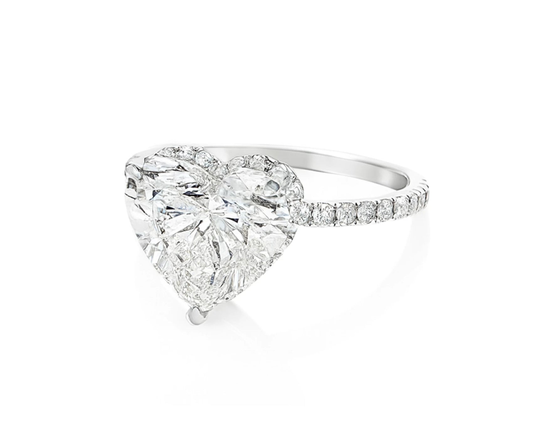 14k Heart Cut Petite Micropavé Engagement Ring 3.68 CT – lifestyle 2502
