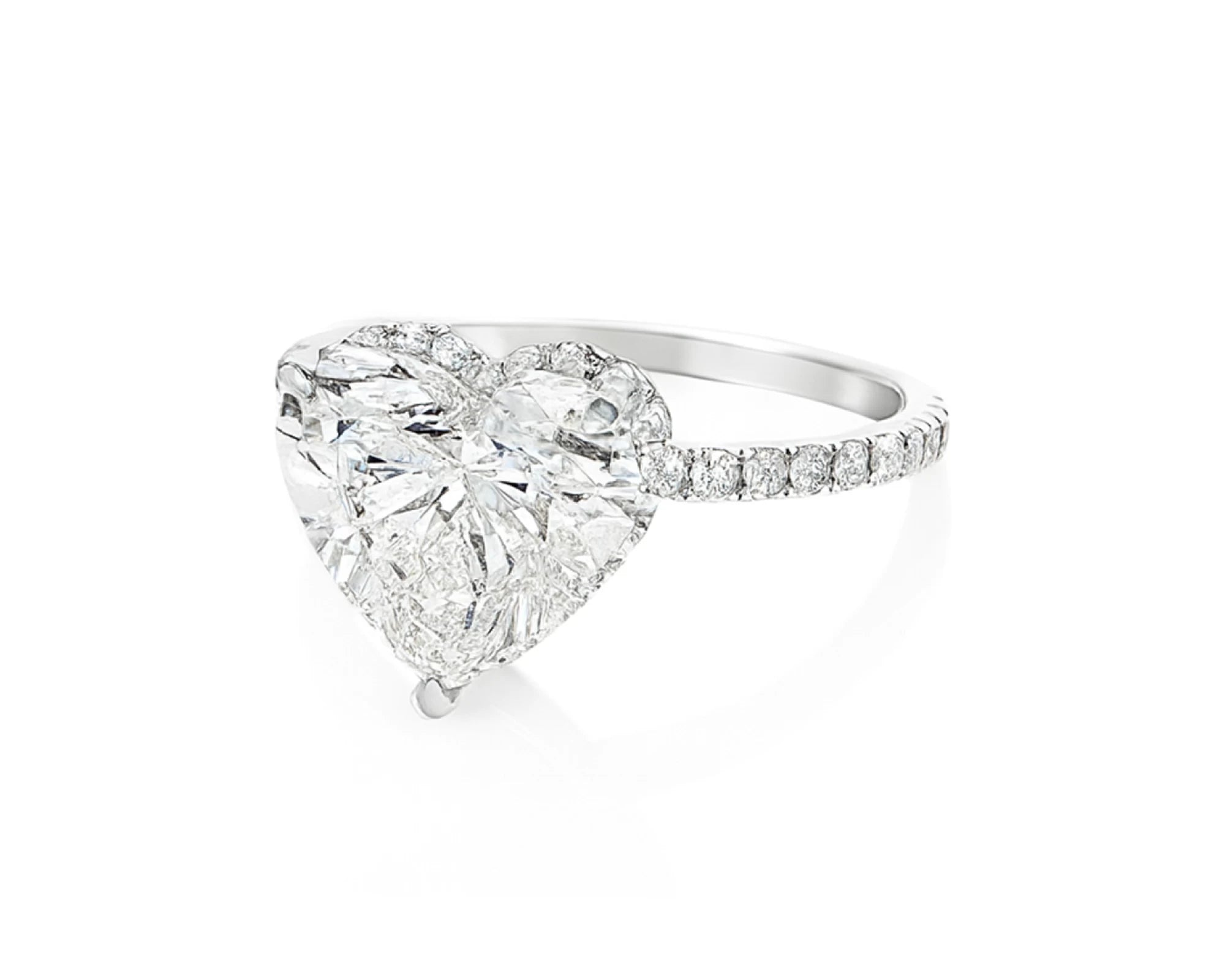 14k Heart Cut Petite Micropavé Engagement Ring 3.68 CT – lifestyle 2502