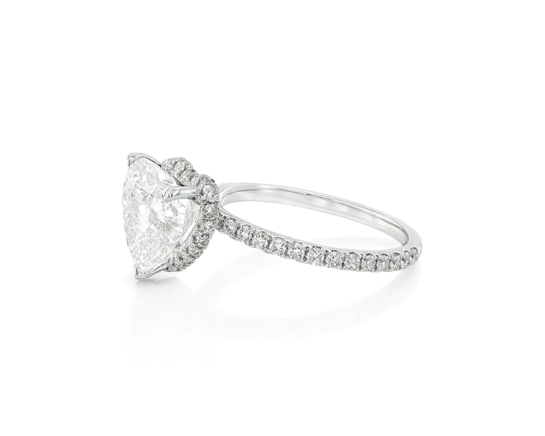 14k Heart Cut Petite Micropavé Engagement Ring 3.68 CT – lifestyle 2504