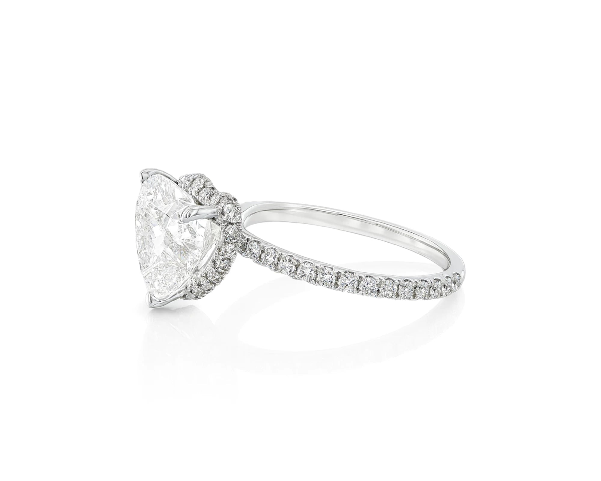 14k Heart Cut Petite Micropavé Engagement Ring 3.68 CT – lifestyle 2504