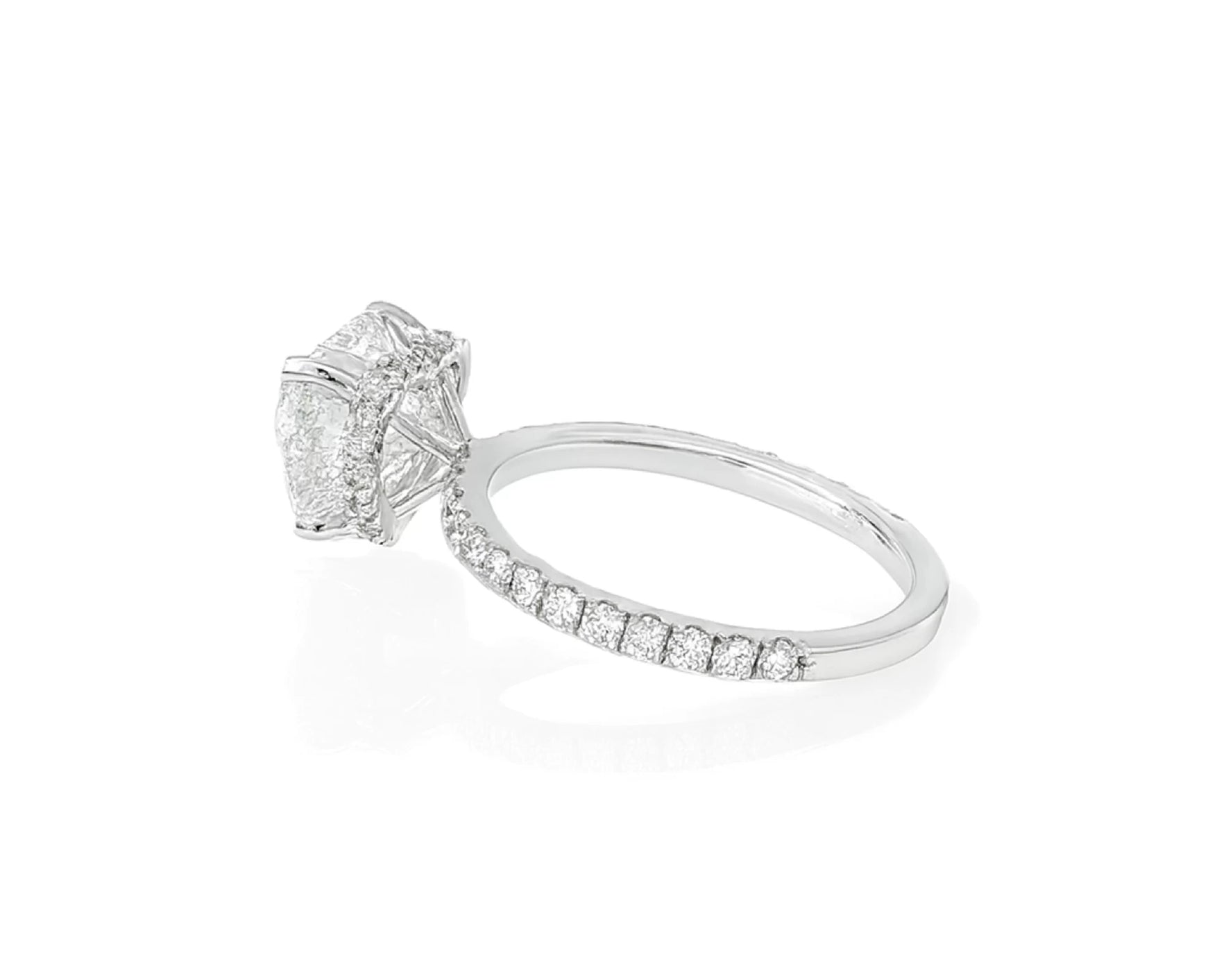 14k Heart Cut Petite Micropavé Engagement Ring 3.68 CT – lifestyle 2505