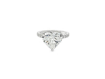 14k Heart Cut Petite Micropavé Engagement Ring 4.78 CT