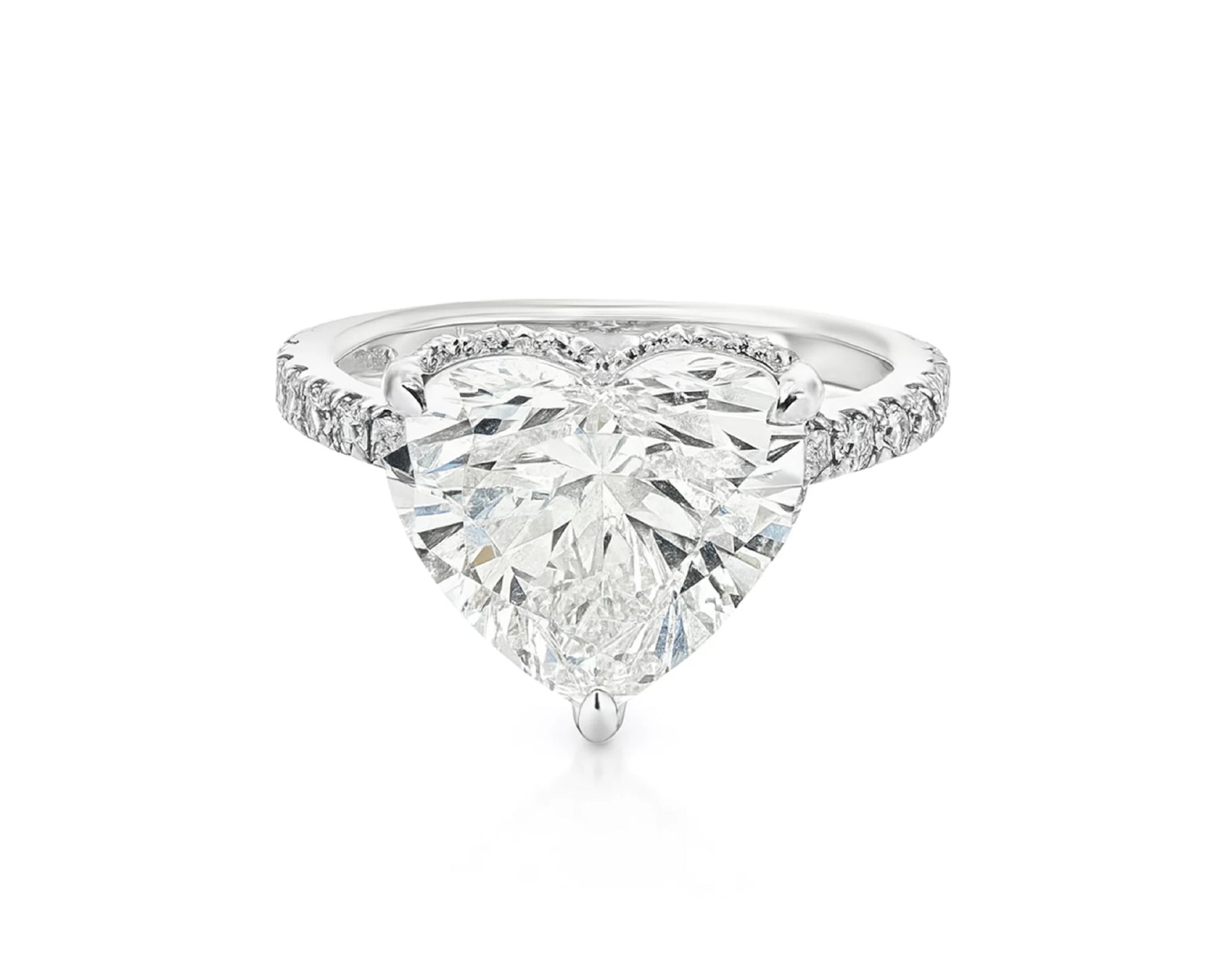 14k Heart Cut Petite Micropavé Engagement Ring 4.78 CT – lifestyle 2562