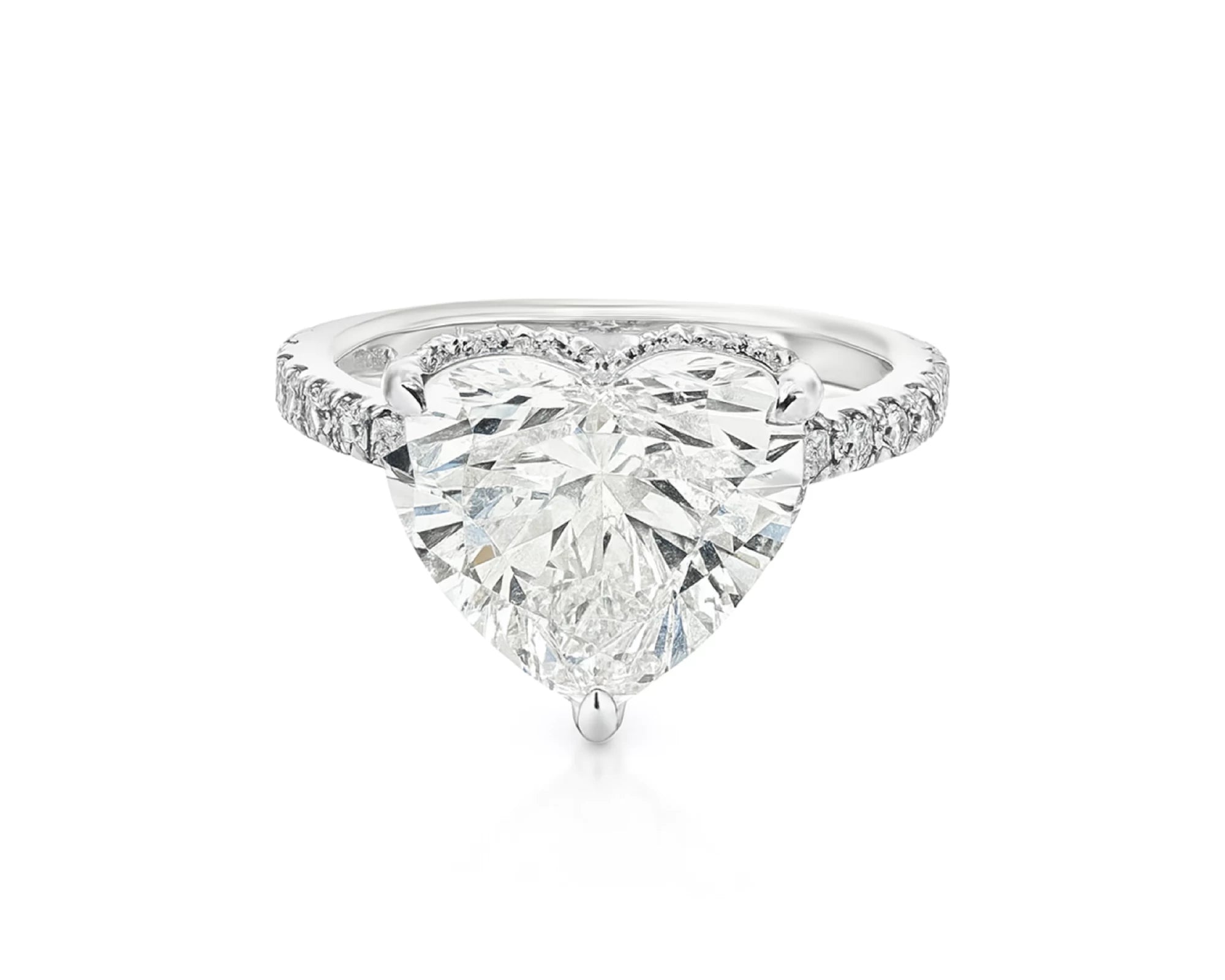 14k Heart Cut Petite Micropavé Engagement Ring 4.78 CT – lifestyle 2562