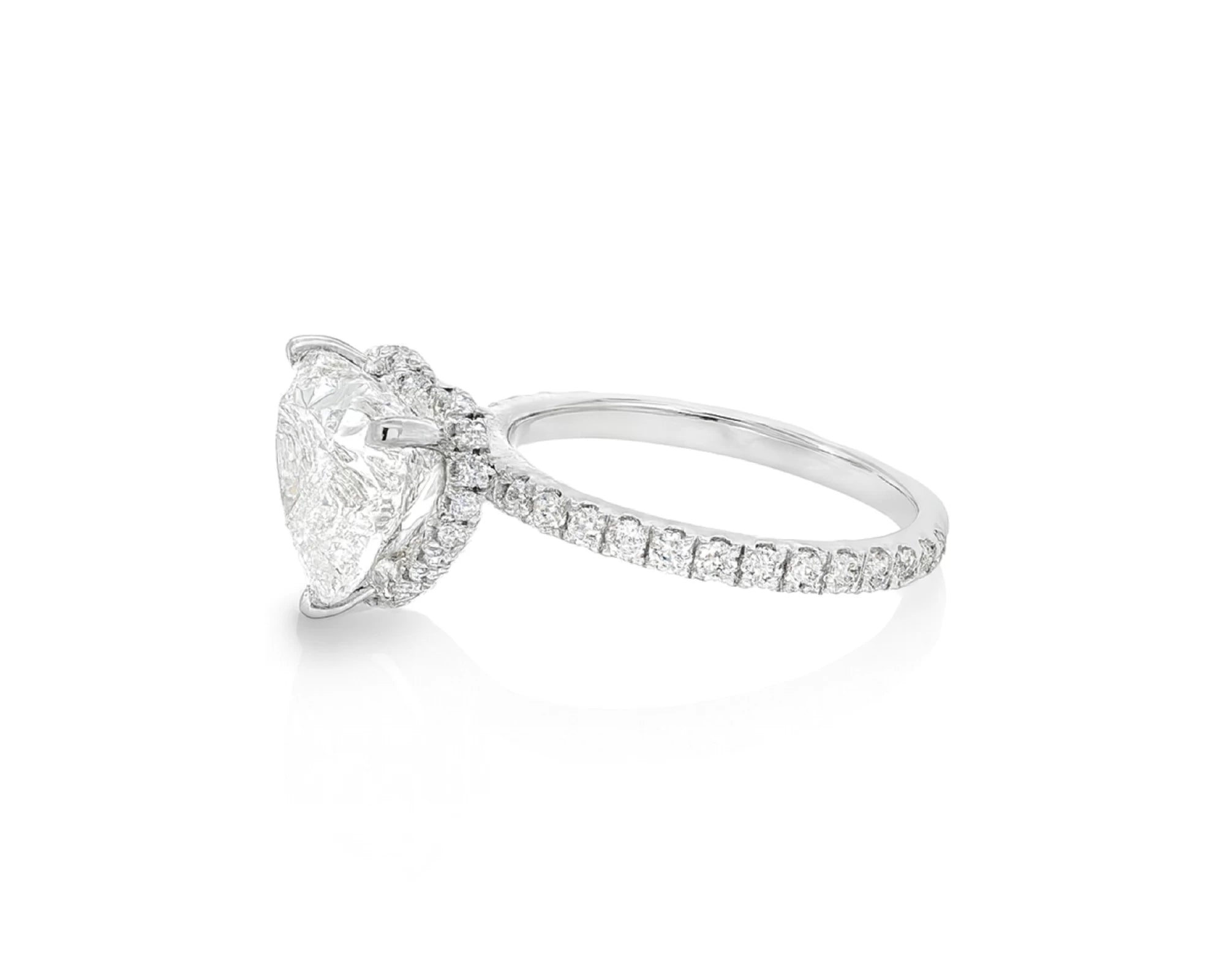 14k Heart Cut Petite Micropavé Engagement Ring 4.78 CT – lifestyle 2564