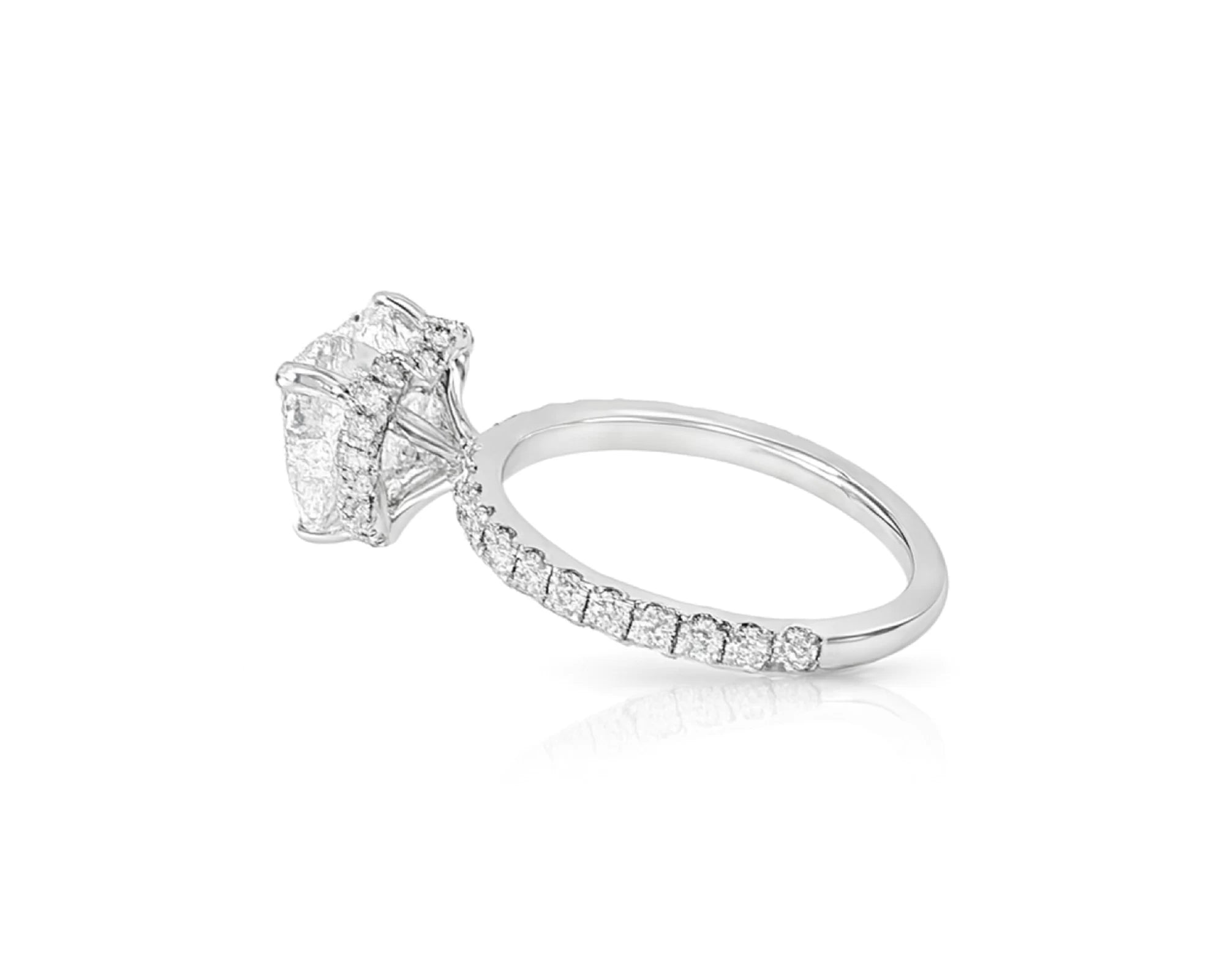 14k Heart Cut Petite Micropavé Engagement Ring 4.78 CT – lifestyle 2565