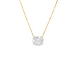 14k Lab-Grown Diamond Necklace with Oval-Cut Solitaire Pendant 3.10ct
