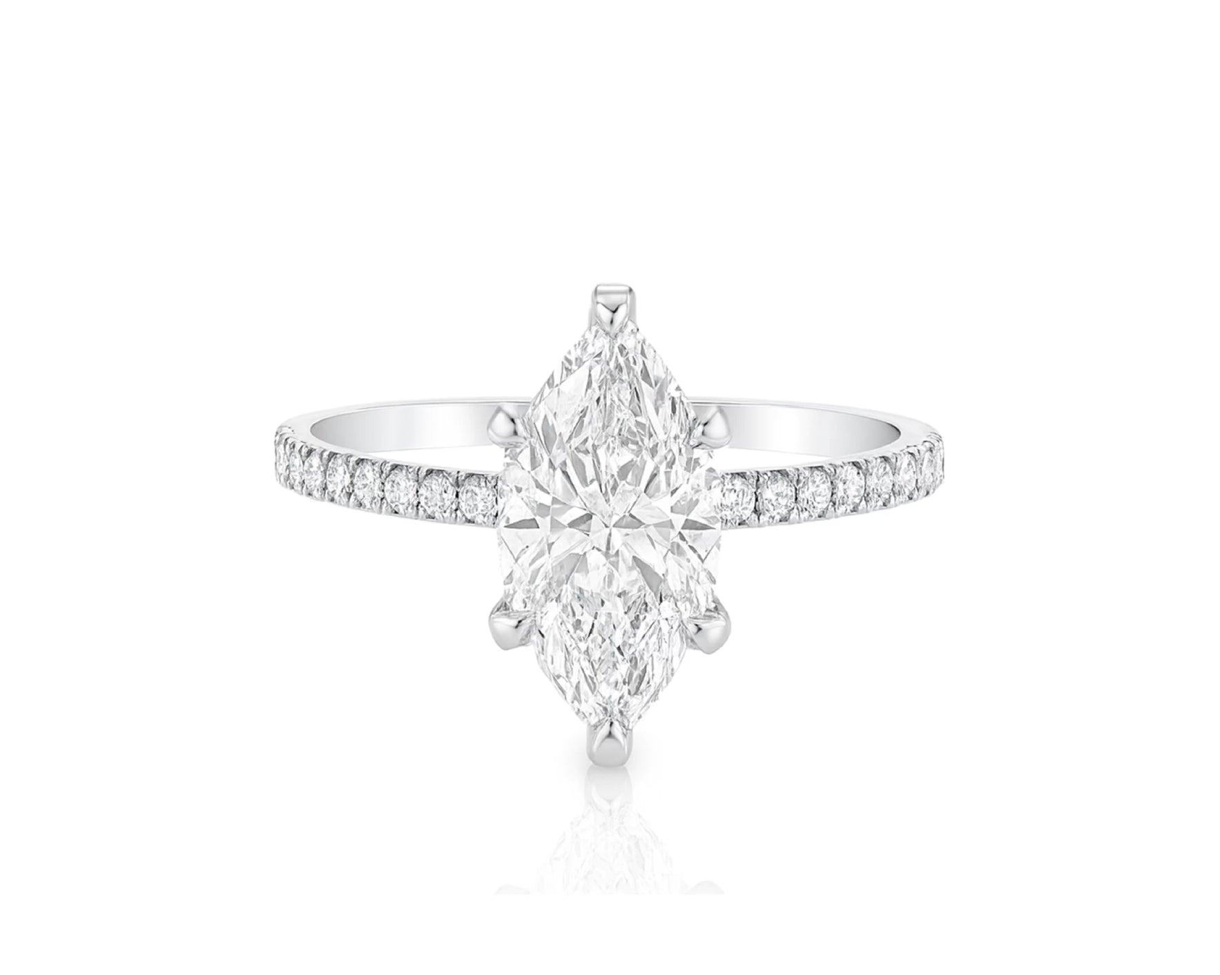 14k Marquise Cut Petite Micropavé Diamond Engagement Ring 1.76 CT – lifestyle 2210