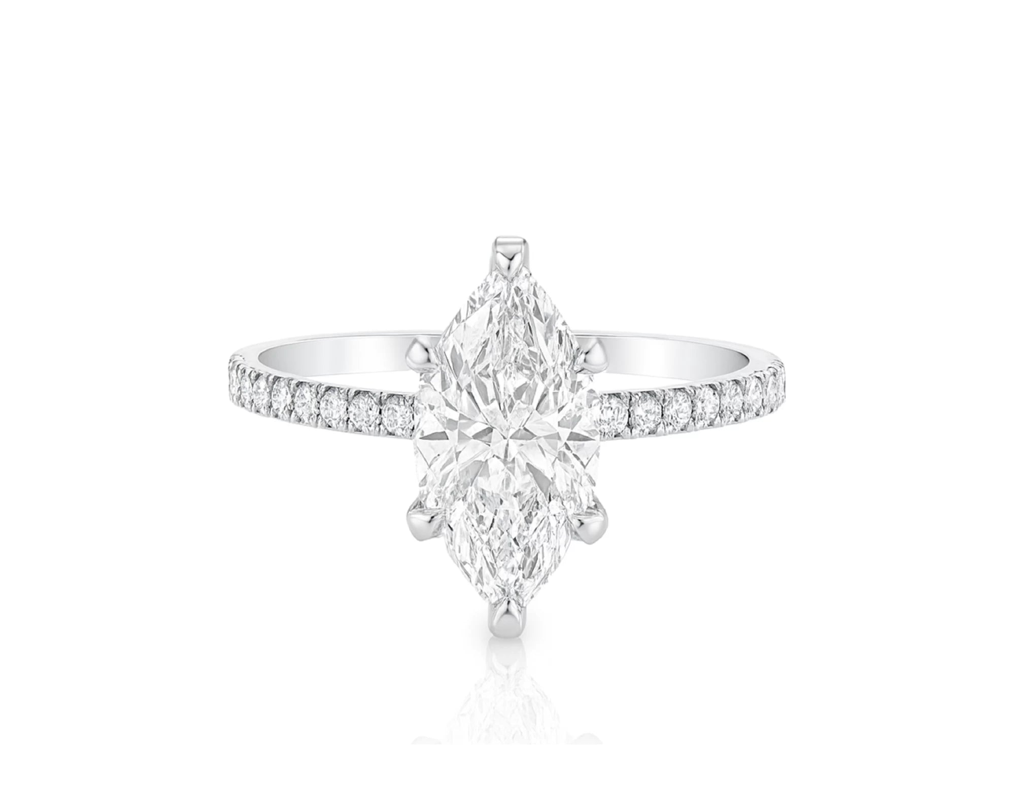 14k Marquise Cut Petite Micropavé Diamond Engagement Ring 1.76 CT – lifestyle 2210
