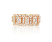 14k Natural Diamond Ring with Emerald-Cut & Round Cluster Design 3.45ct