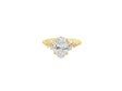 14k Oval-Cut Cascading Diamond Accent Engagement Ring 2.28 CT