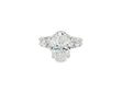 14k Oval Cut Diamond Eternity-Style Engagement Ring 7.26 CT