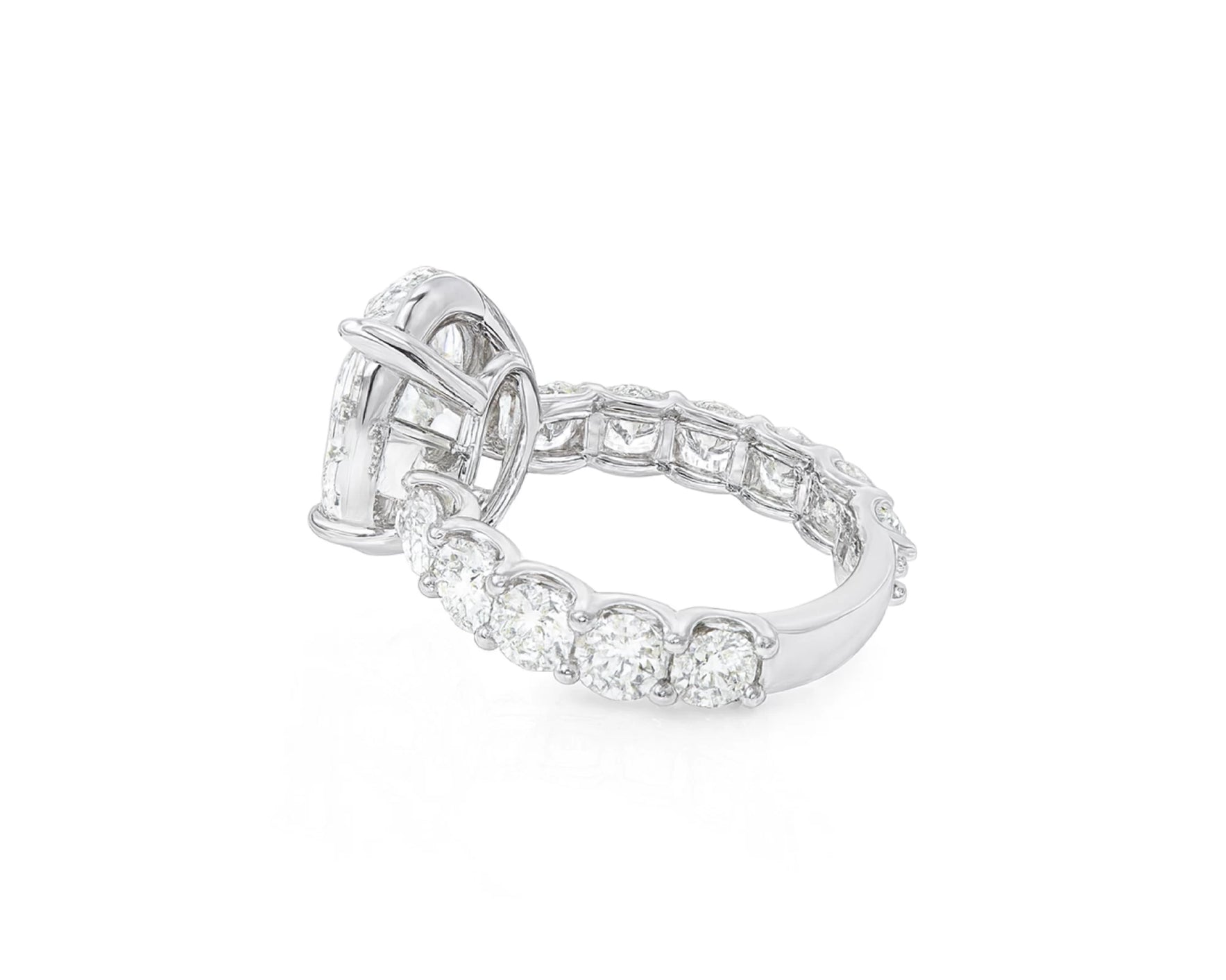 14k Oval Cut Diamond Eternity-Style Engagement Ring 7.26 CT – lifestyle 1963
