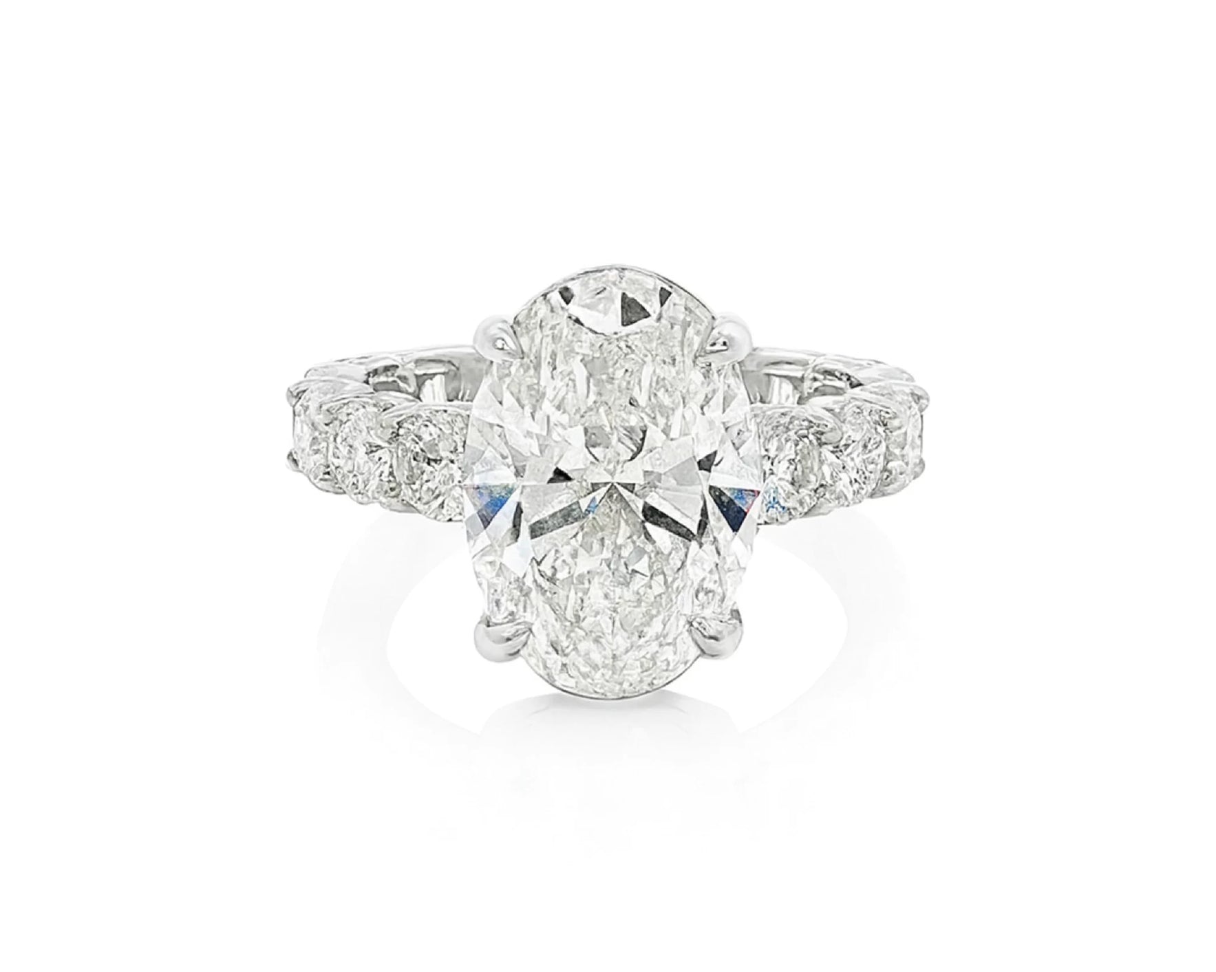 14k Oval Cut Diamond Eternity-Style Engagement Ring 7.26 CT – lifestyle 2007
