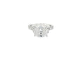 14k Oval Cut East to West Petite Micropavé Engagement Ring 3.54 CT
