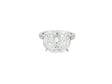 14k Oval Cut East to West Petite Micropavé Engagement Ring 5.65 CT