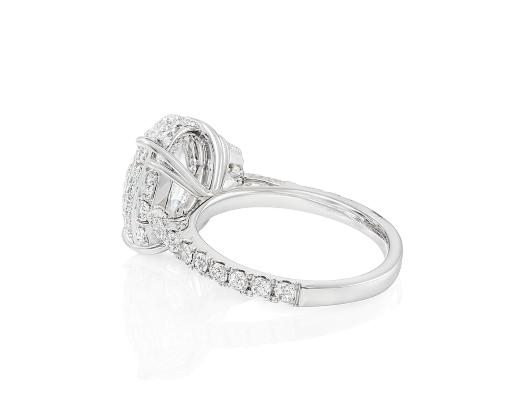 14k Oval Cut Floral Three-Stone Engagement Ring 6.07 CT – lifestyle 2480