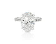 14k Oval Cut  Micropavé Engagement Ring 4.80 CT