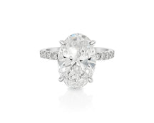 14k Oval Cut  Micropavé Engagement Ring 4.80 CT