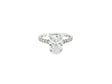 14k Oval Cut Petite Micropavé Engagement Ring 2.20 CT
