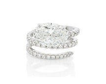 14k Oval Cut Spiral Micropavé Engagement Ring 5.50 CT