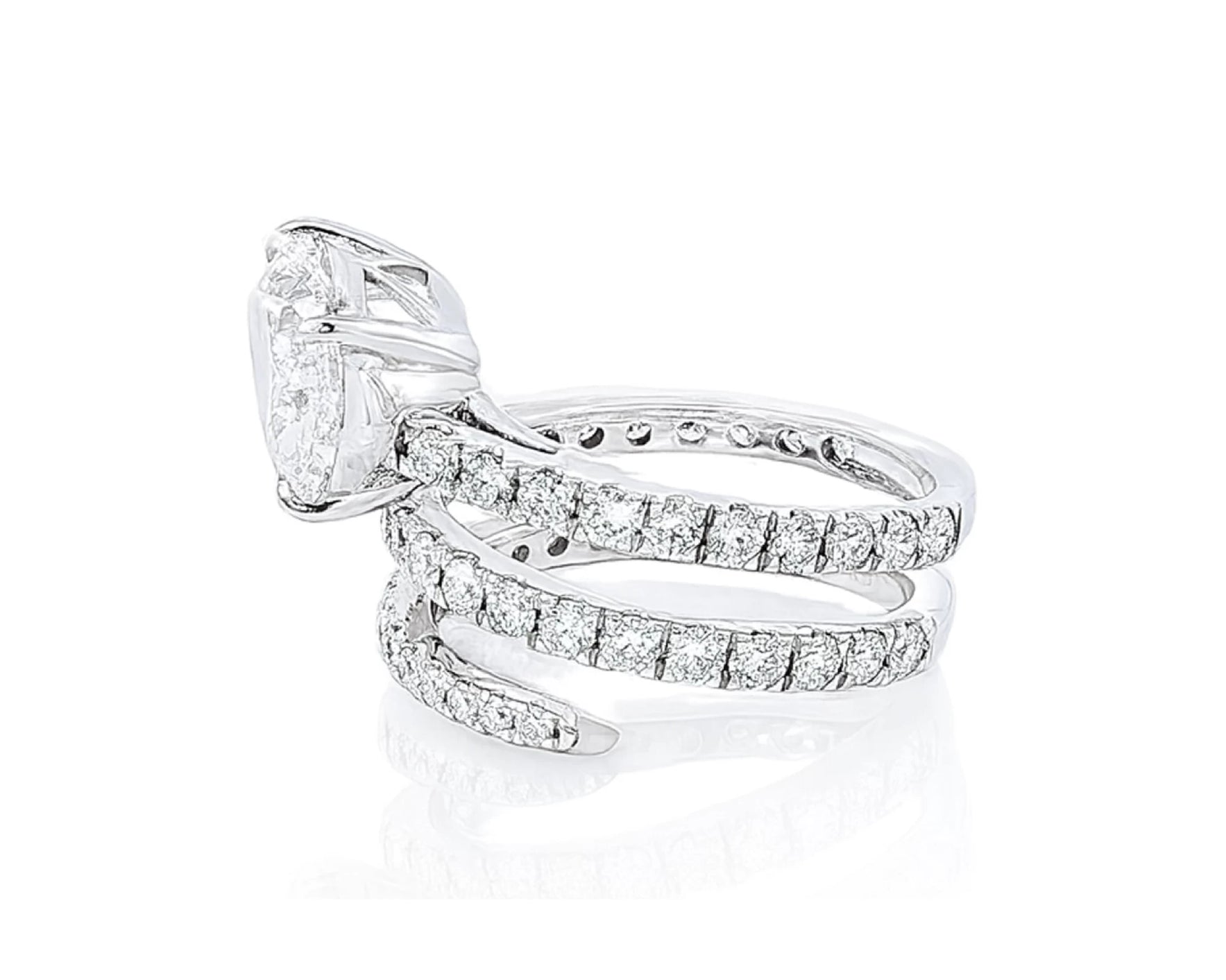 14k Oval Cut Spiral Micropavé Engagement Ring 5.50 CT – lifestyle 2516