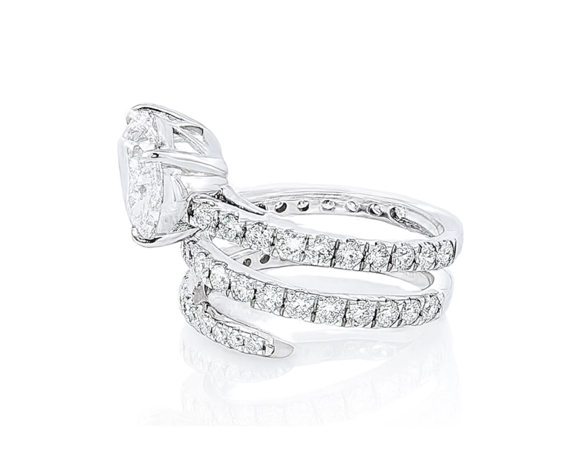 14k Oval Cut Spiral Micropavé Engagement Ring 5.50 CT – lifestyle 2516