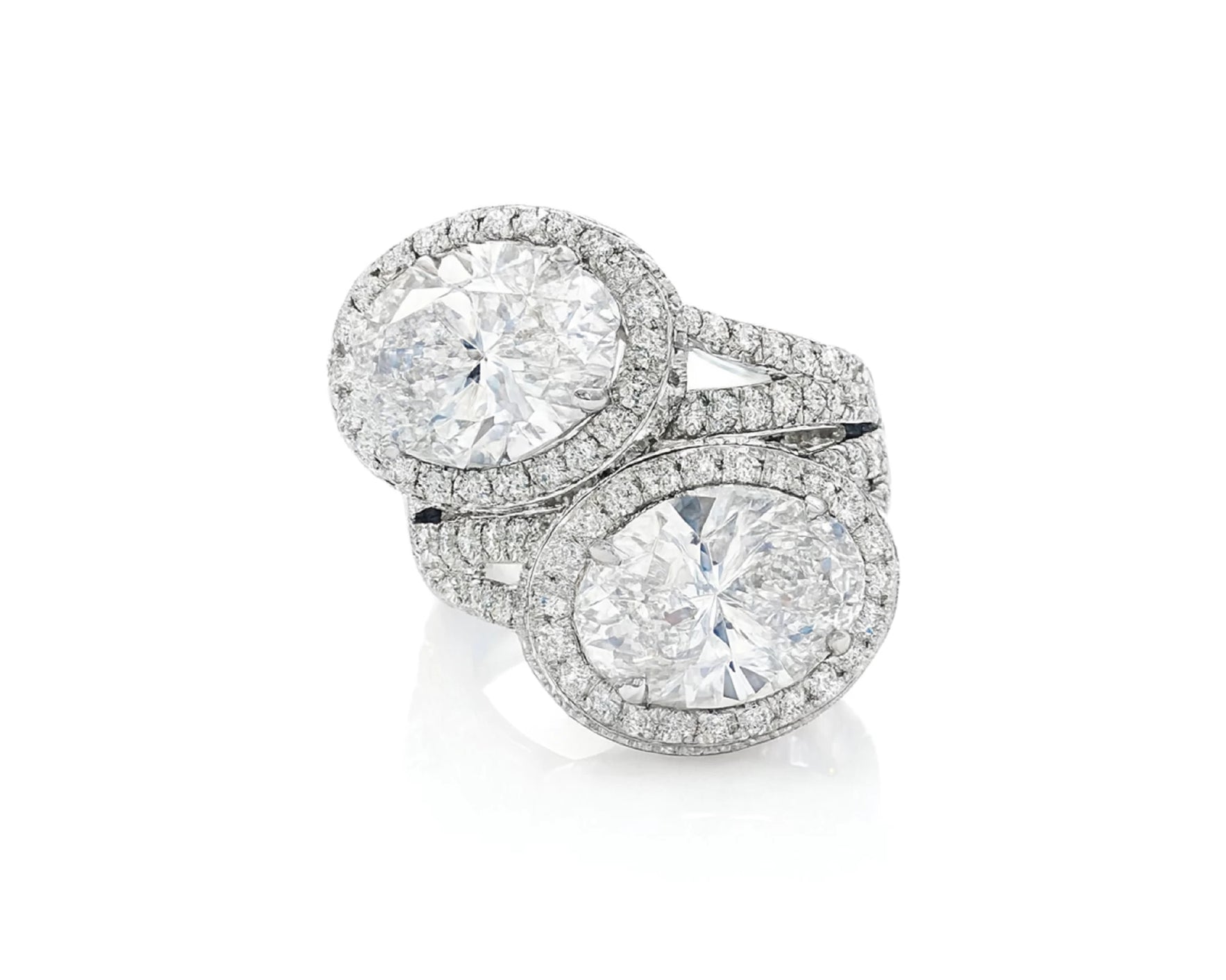 14k Oval Double Halo Split-Shank Engagement Ring 5.14 CT – lifestyle 2392
