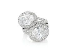 14k Oval Double Halo Split-Shank Engagement Ring 5.14 CT