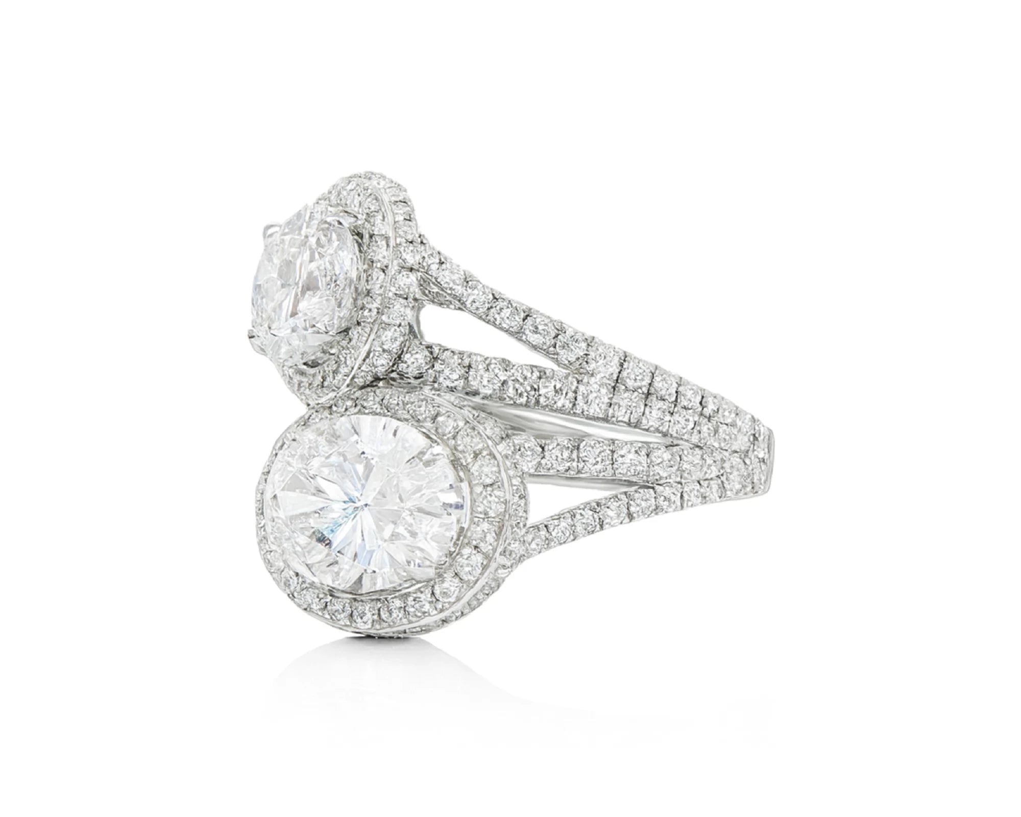 14k Oval Double Halo Split-Shank Engagement Ring 5.14 CT – lifestyle 2393