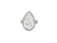 14k Pear Cut Halo Double-Row Micropavé Engagement Ring 8.60 CT