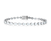 14K Pear-Cut Lab-Grown Diamond Tennis Bracelet 6.65ct