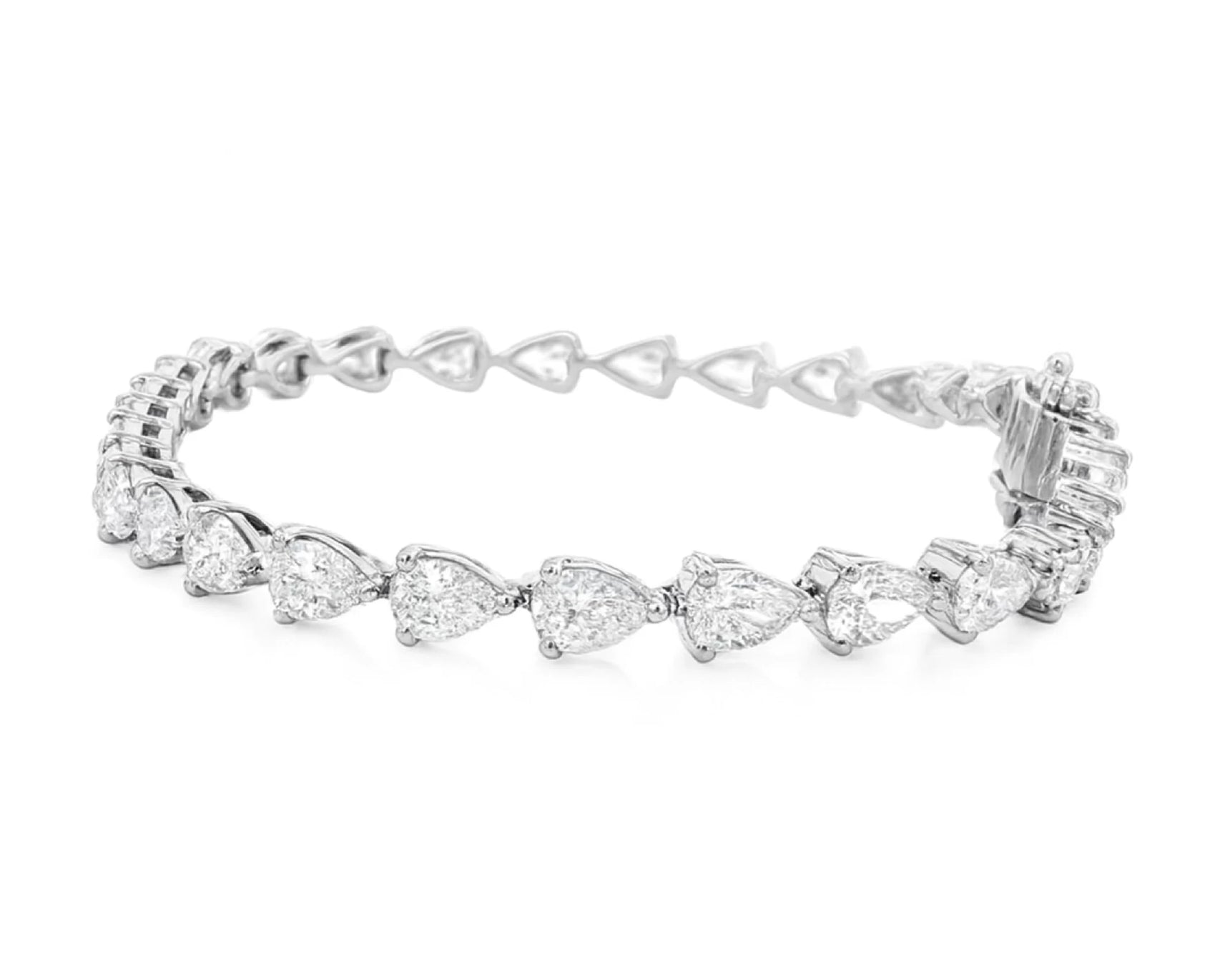 14K Pear-Cut Lab-Grown Diamond Tennis Bracelet 6.65ct – lifestyle 4269